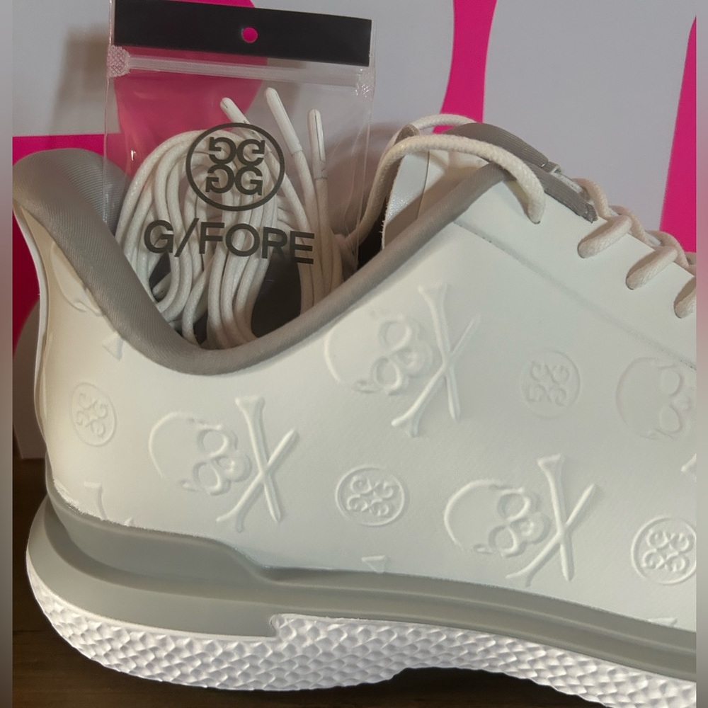 G/FORE Men’s Gallivan2r Embossed Skull & Tees Golf Shoes-White/Nimbus-Size 11.5 - Picture 6 of 9